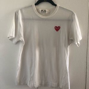 Comme des Garçons Play White Heart Patch T-Shirt